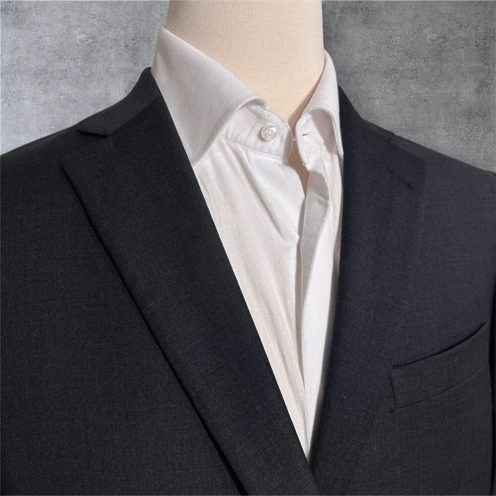 HART SCHAFFNER MARX Mens Blazer Sport Coat Two Button Jacket 44R Wool Gray Suits